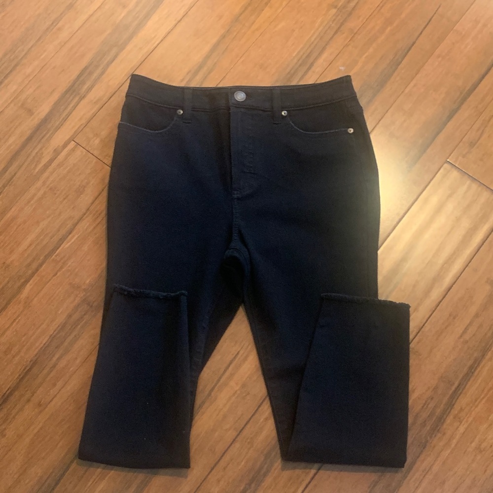 LC Lauren Conrad Women's Black Cropped Jeans